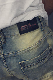 COPPER RIVET | 113001 | ALL SEASON RUNNING JEANS SLIM FIT | YELLOW HAZE DARK BLUE |