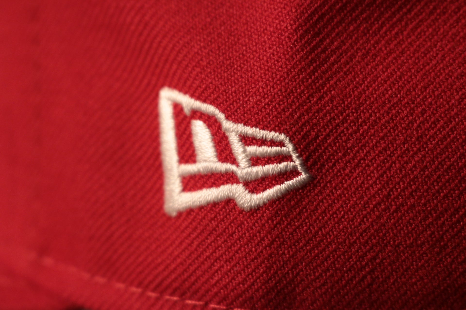 the new era logo is in white Grey Bottom Fitted Cap | Jawn Red Gray Bottom Fitted Hat