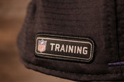 Ravens 2020 Training Camp Snapback Hat | Baltimore 2020 On-Field Black Training Camp Snap Cap the training camp logo is on the side