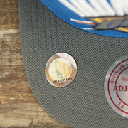 The NBA Sticker on the Thunder Snapback Hat | Oklahoma City Thunder Reflective 2-Tone Snap Cap