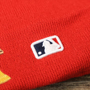 The MLB Batterman Logo on the Philadelphia Phillies "City Transit" 59Fifty Fitted Matching All Over Side Patch Beanie