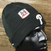 The Philadelphia Phillies All Over World Series Side Patch 2x Champion Knit Cuff Beanie | New Era, Black