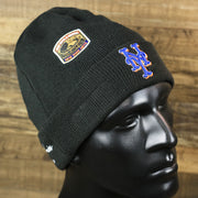 The New York Mets All Over World Series Side Patch 2x Champion Knit Cuff Beanie | New Era, Black