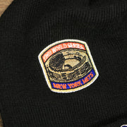 The 1969 Mets Patch on the New York Mets All Over World Series Side Patch 2x Champion Knit Cuff Beanie | New Era, Black