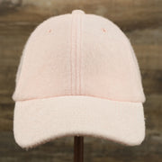 The front of the Blank Misty Rose Wash Cloth Baseball Hat | Light Pink Dad Hat