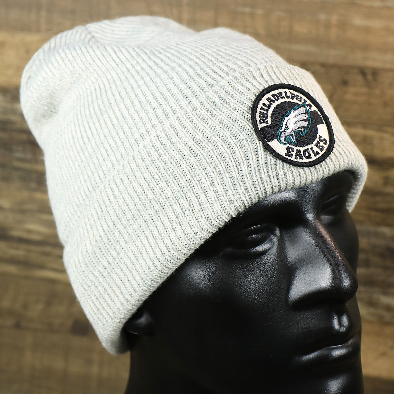 The Philadelphia Eagles Patch Cuffed Winter Beanie | Heather Gray Winter Beanie