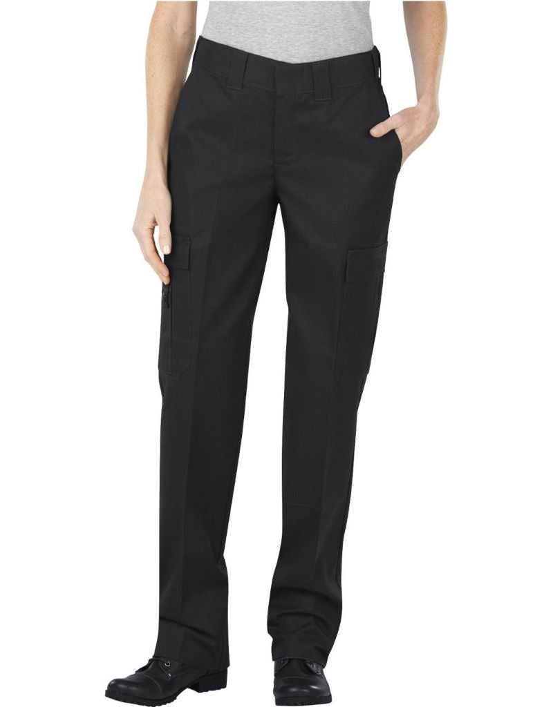 the Women's Tactical Cargo Pocket EMT Pants | Tailored Emergency Technician Cargo Pants for Women have a natural waist and straight fit