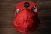 The top of this hat is red and very breathable Chiefs 2020 Training Camp Snapback Hat | Kansas City Chiefs 2020 On-Field Red Training Camp Snap Cap