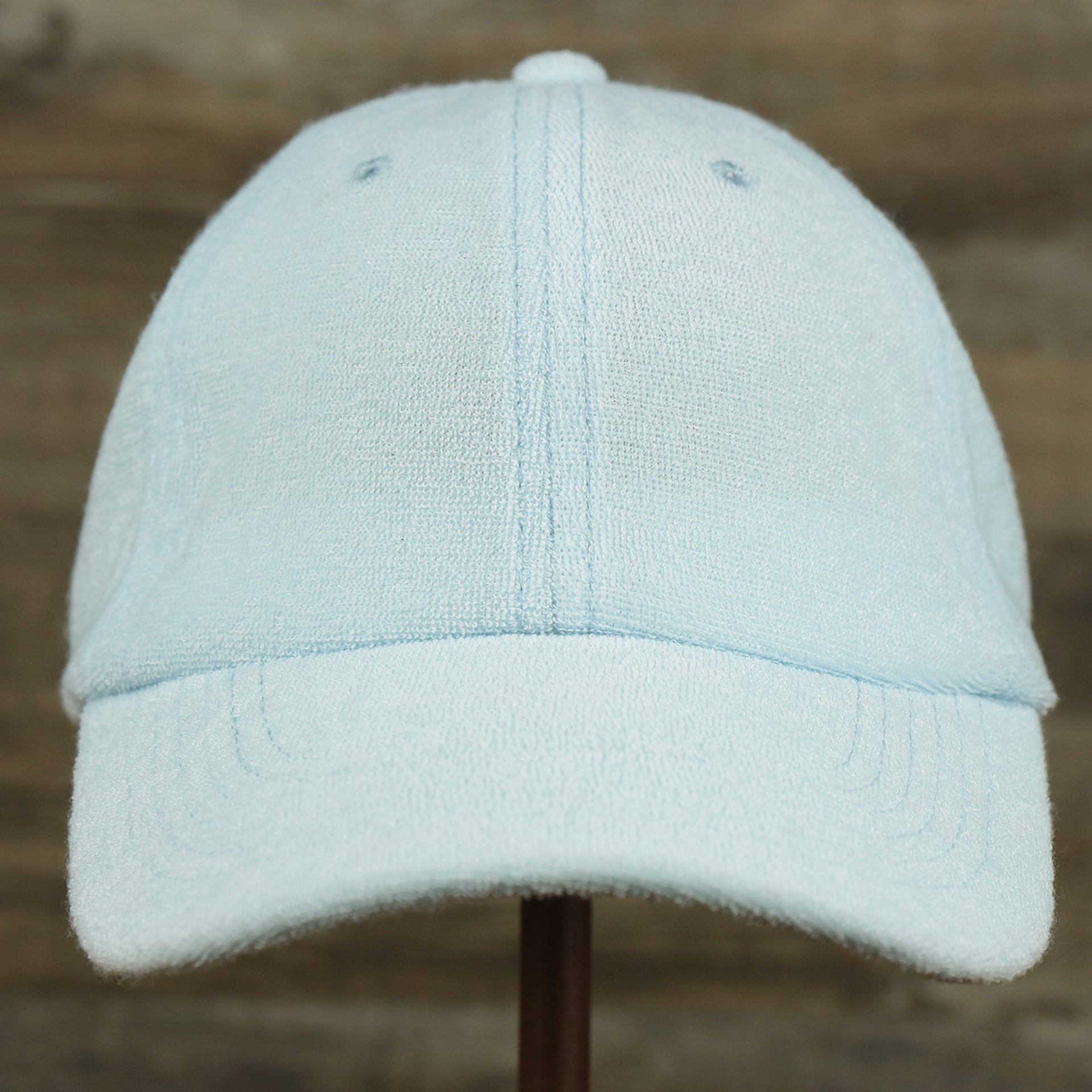 The front of the Blank Alice Blue Wash Cloth Baseball Hat | Light Blue Dad Hat