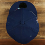Top down view of the Toronto Blue Jays "City Cluster" Side Patch Gray Bottom Royal 59Fifty Fitted Cap