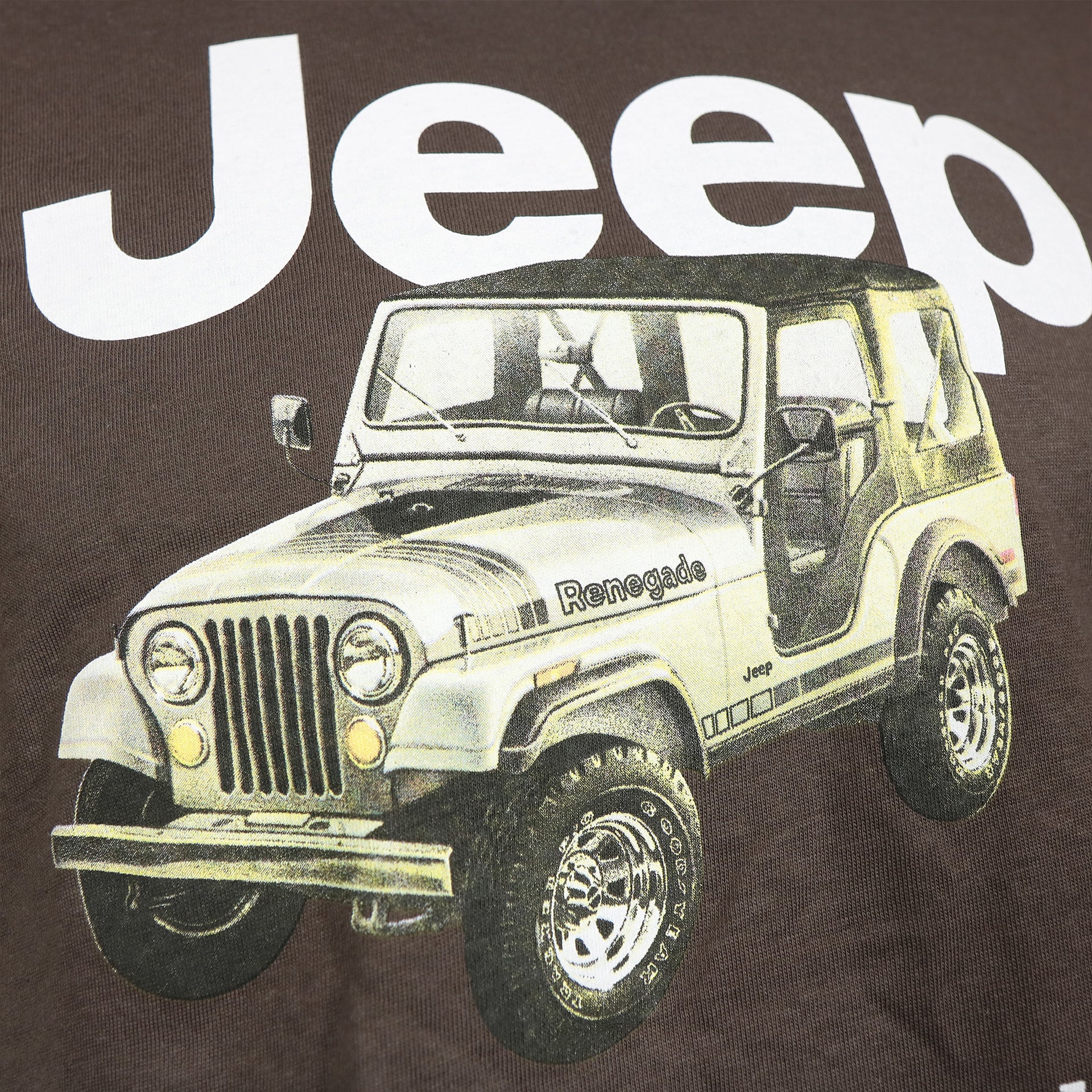 jeep renegade graphic on the Jeep Renegade Seal Brown Vintage Graphic T-Shirt | Jack & Jones Jeep Tee Shirt