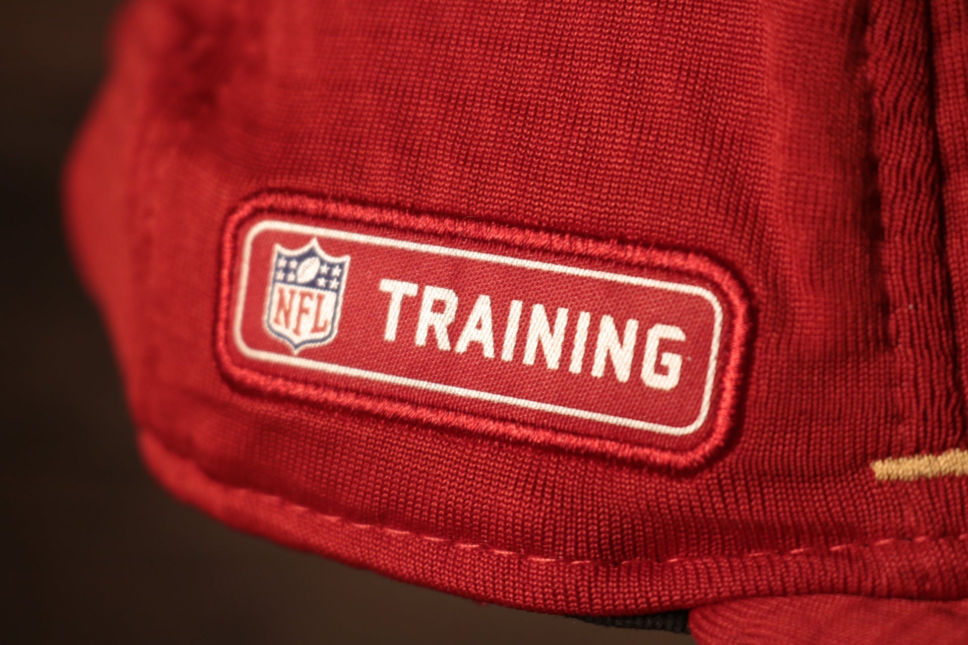 49ers 2020 Training Camp Snapback Hat | San Francisco 2020 On-Field Red Training Camp Snap Cap the training camp logo is red