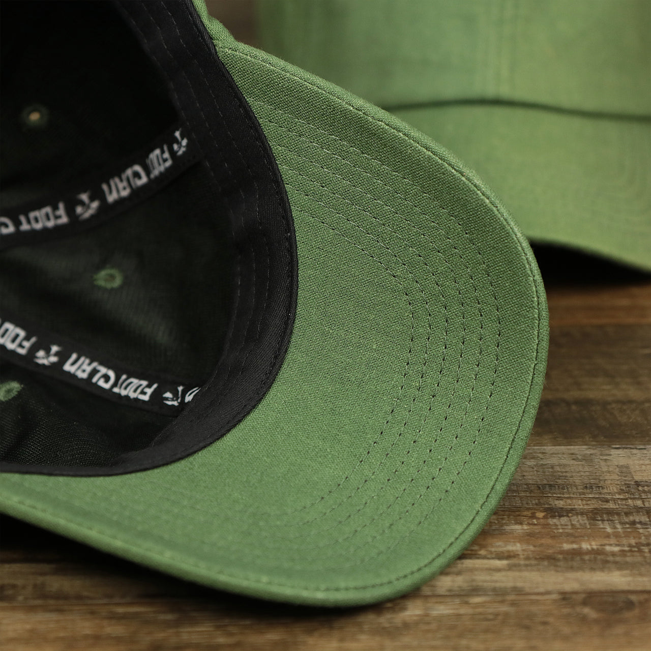 FOOT CLAN | DAD HAT | LINEN MATERIAL BLANK OSFM COTTON UNSTRUCTURED ADJUSTABLE, LODI GREEN, OSFM