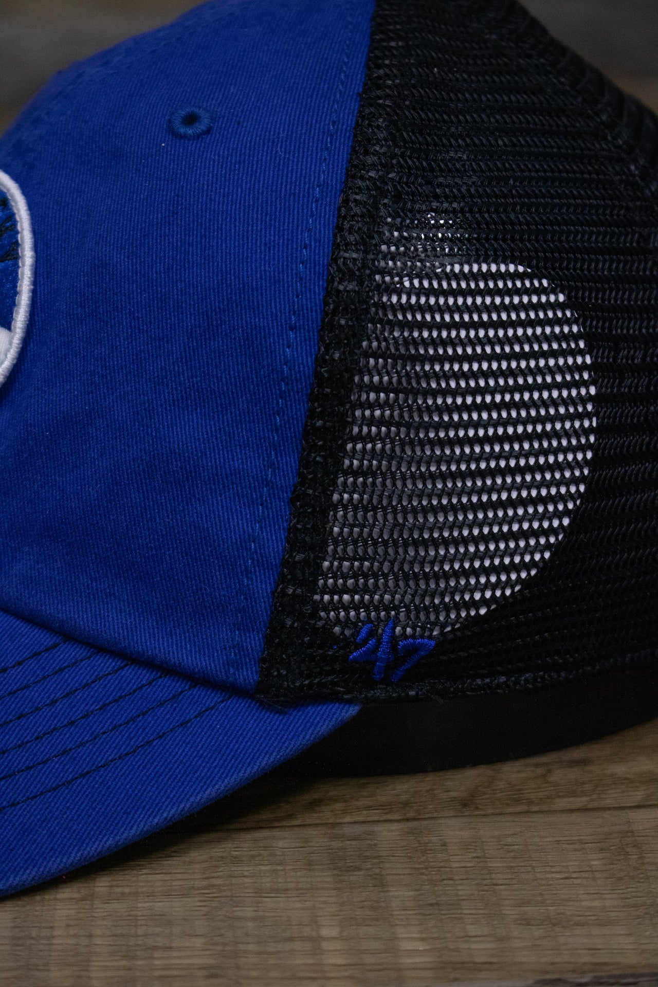 Kentucky Wildcats Royal Blue and Black Mesh Back Low Crown Relaxed Snapback Dad Hat