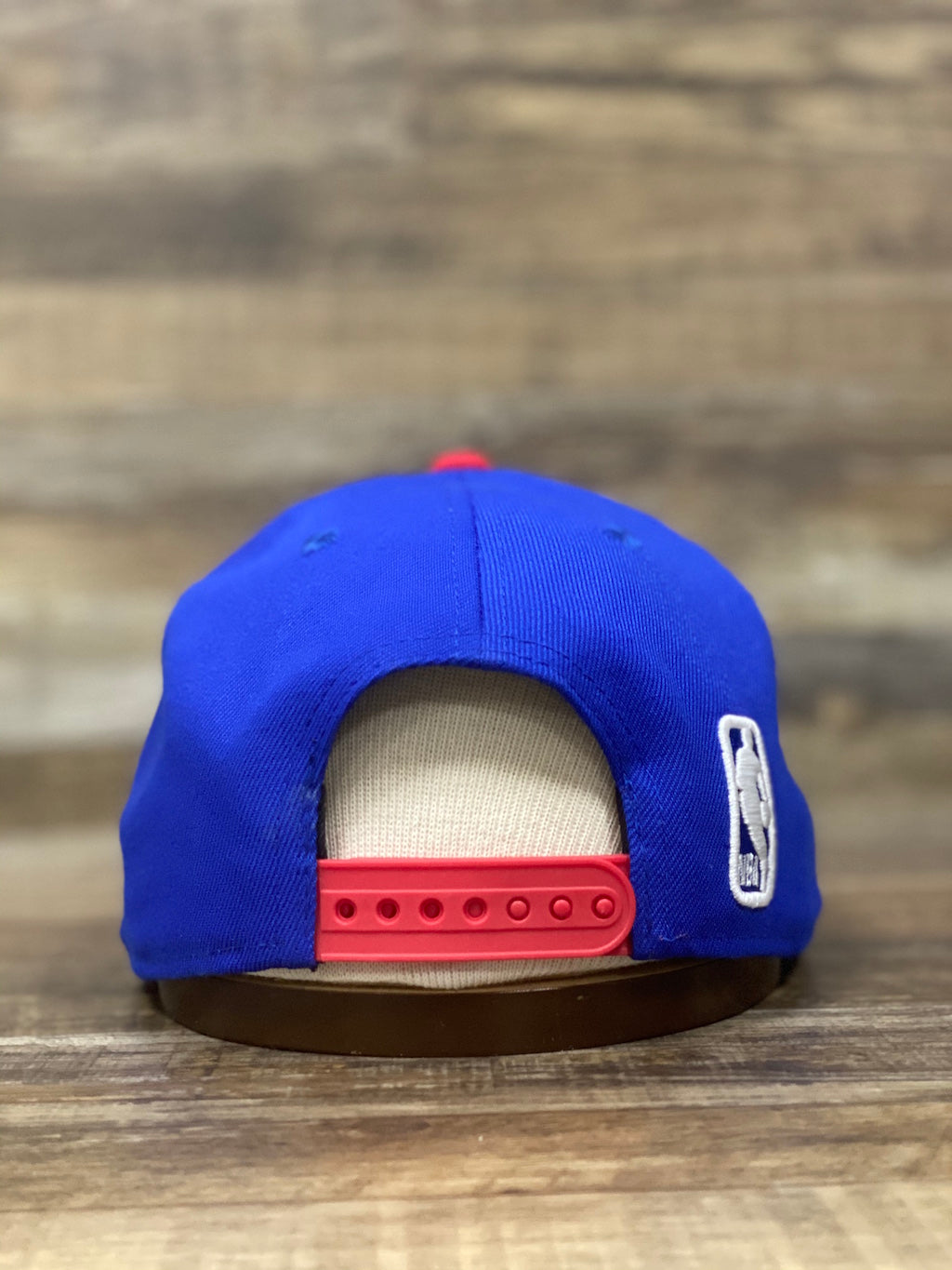 back of sixers snapback hat | 76ers colorway 950 snapback | Blue and red 76er snapback