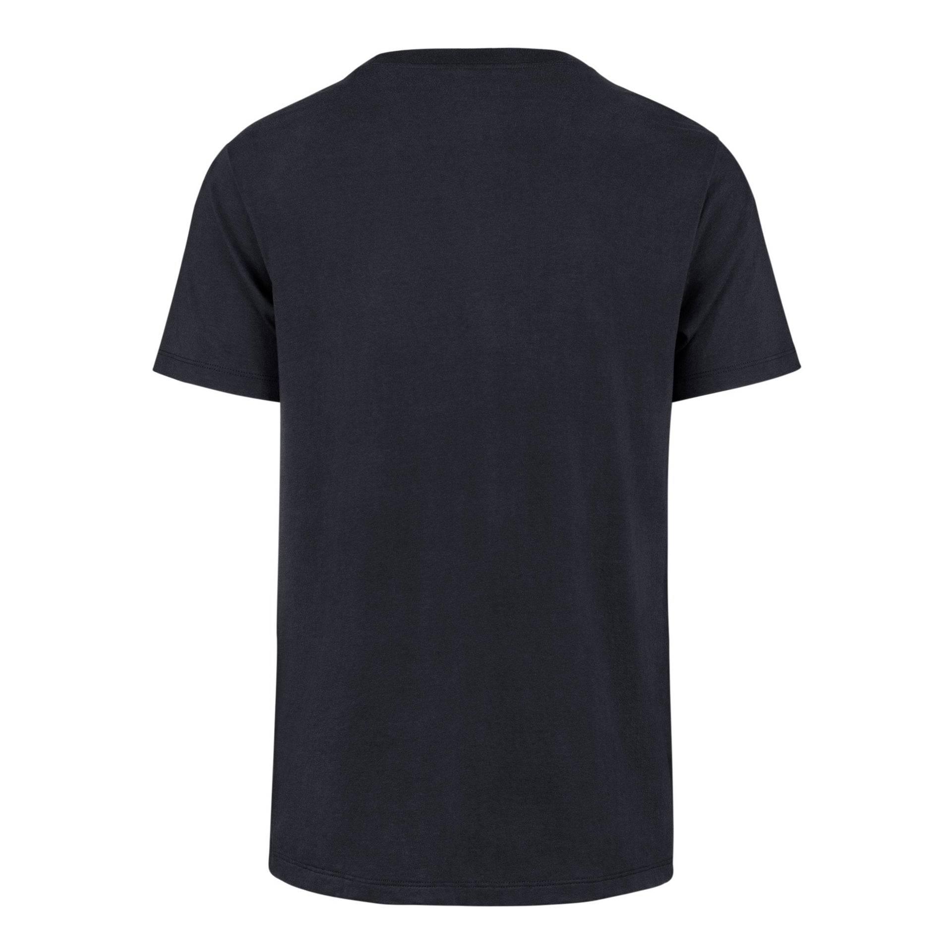 The backside of the New York Yankees T Shirt With White Yankees Logo | Navy T-Shirt