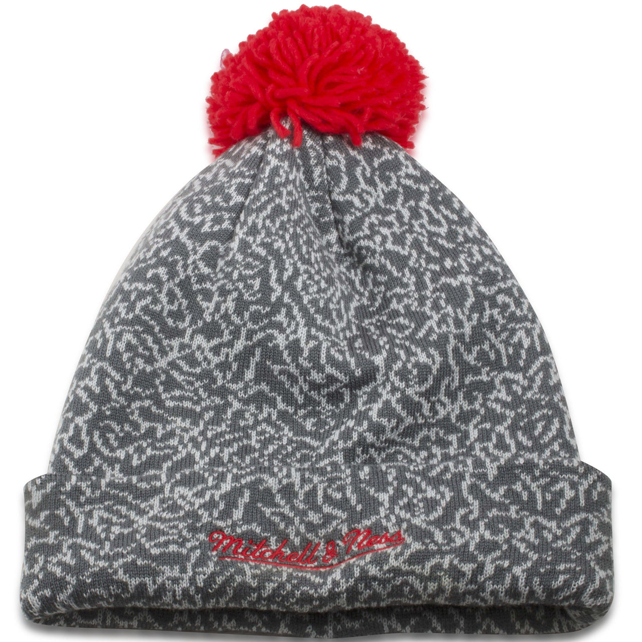 Chicago Bulls Mitchell and Ness Elephant Print Winter Knit Beanie