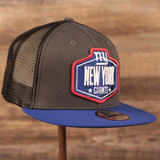 The gray/blue New Era 2021 NFL draft cap for the New York Giants.