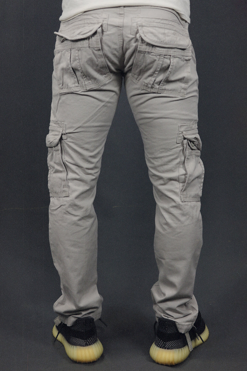 Men's Cement Combat Pants Six Pocket Cargo Pants To Match Sneakers | Cement