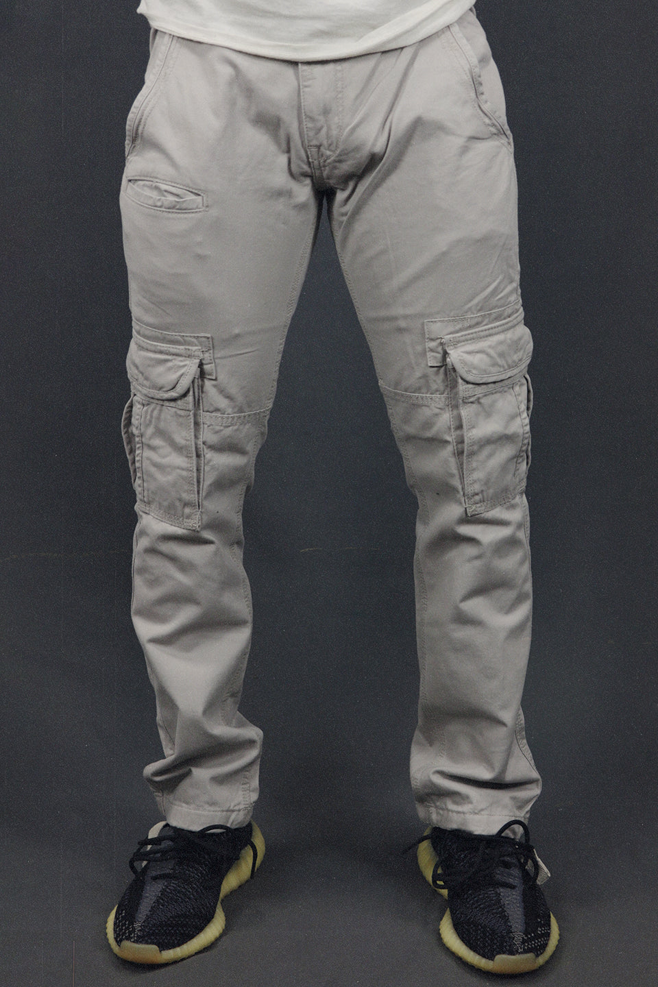 Men's Cement Combat Pants Six Pocket Cargo Pants To Match Sneakers | Cement
