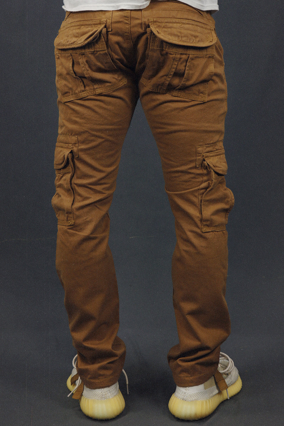 Men's Wheat Combat Pants Six Pocket Cargo Pants To Match Sneakers | Wheat