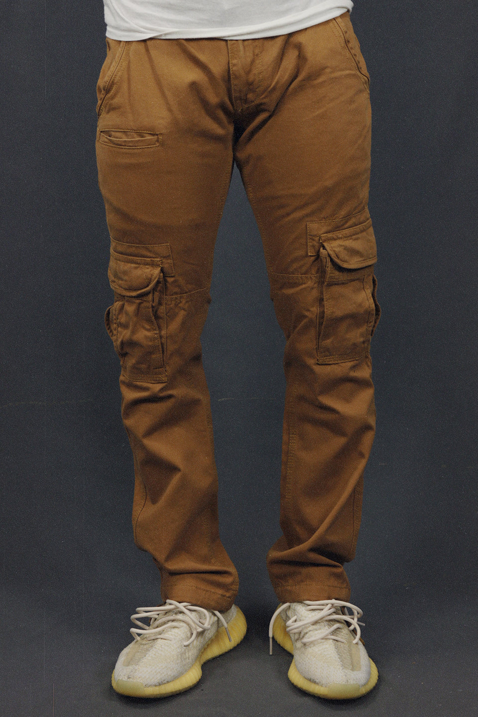 Men's Wheat Combat Pants Six Pocket Cargo Pants To Match Sneakers | Wheat