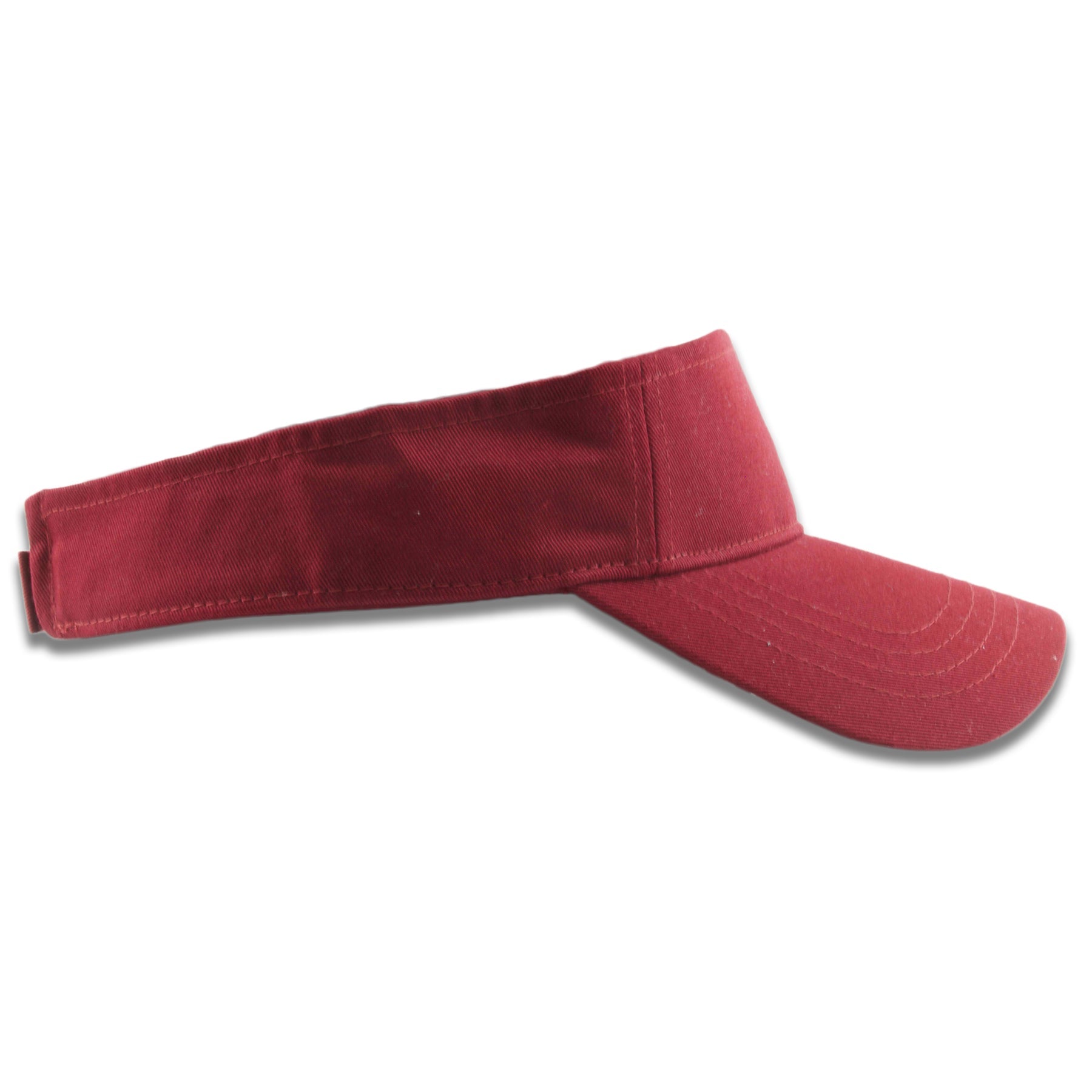 The burgundy visor is completely blank and features no added logos