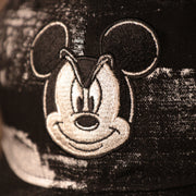 mickeys face on the front of this cap is angry Mickey Mouse Black Dad Hat | Angry Mickey Mouse Black Dad Cap