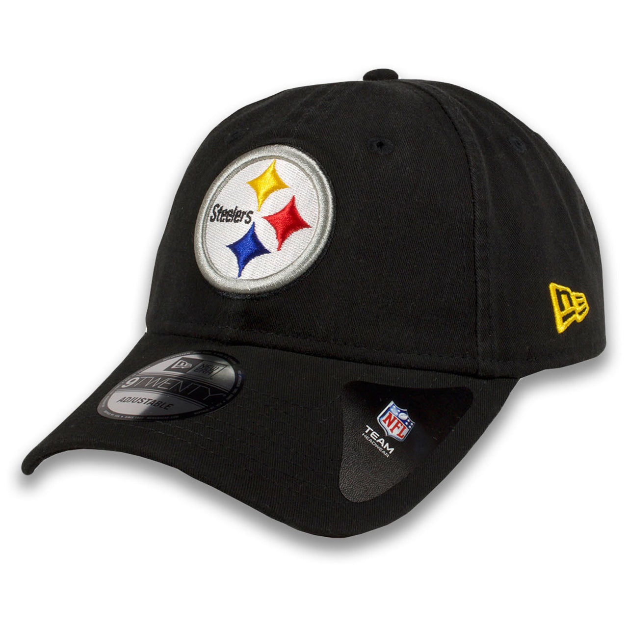 Pittsburgh Steelers Classic Team Logo Adjustable Black 9Twenty New Era Dad Hat