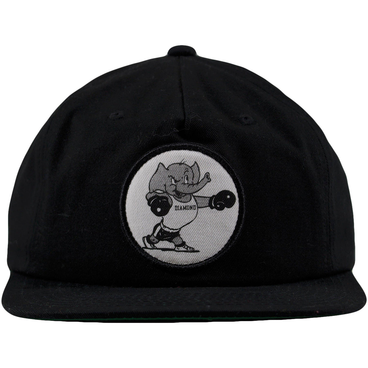Diamond Supply Co Cartoon Elephant Boxer Black Snapback Hat