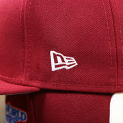 The New Era Logo on the Cooperstown Philadelphia Phillies Baseball Heart Gray Bottom World Series 59Fifty Fitted Cap | Maroon 59Fifty Cap