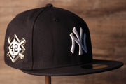 Yankees Jackie Robinson 59Fifty Fitted Cap | New York Yankees On-Field Jackie Robinson Number 42 Side Patch Navy Fitted Hat