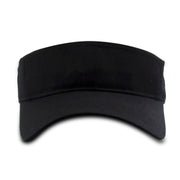 The black blank adjustable visor has a curved brim and a mid-height crown