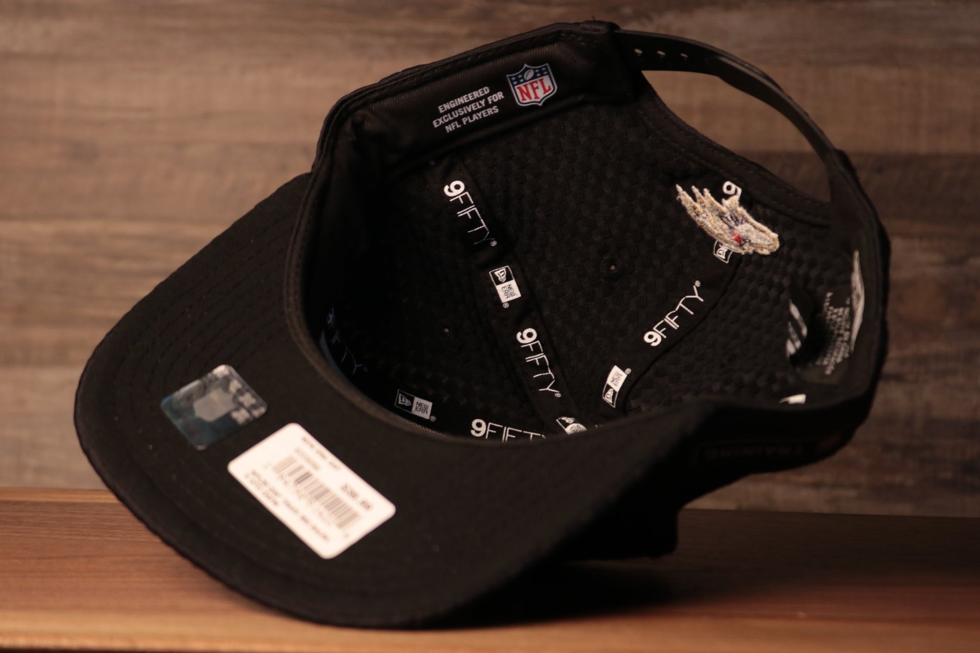 Ravens 2020 Training Camp Snapback Hat | Baltimore 2020 On-Field Black Training Camp Snap Cap the underside is very stretchy and is super breathable