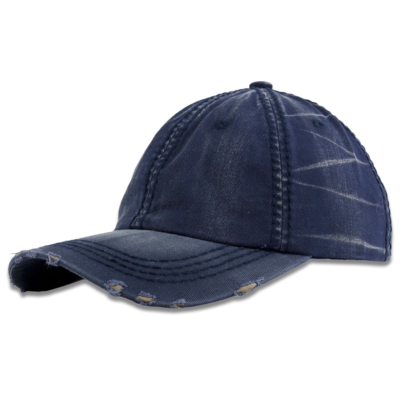 Navy Washed Pigment Distressed Dad Hat