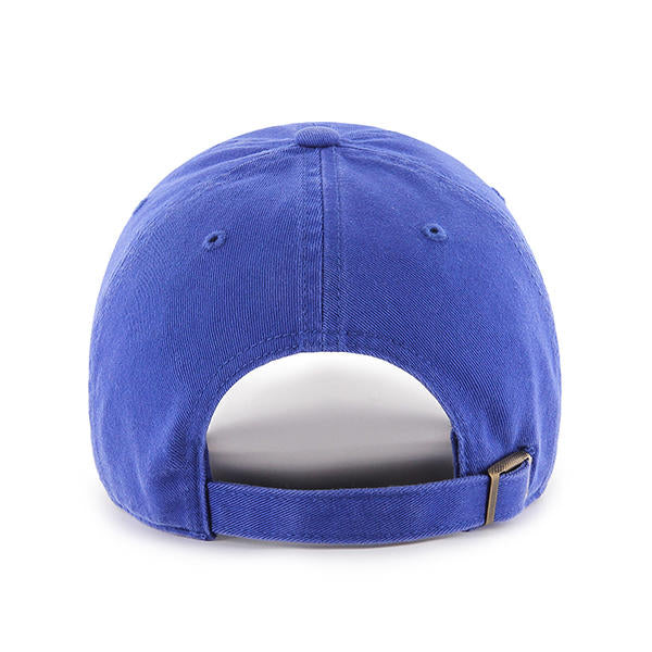 The backside of the Cooperstown Atlanta Braves 1970s Logo Dad Hat | Royal Blue Dad Hat