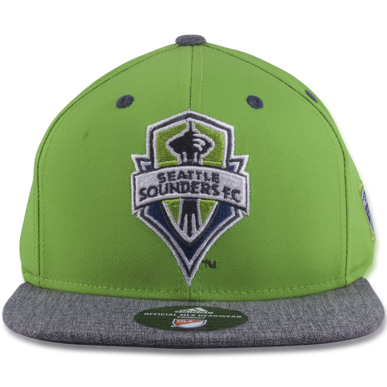 Seattle Sounders FC Two Tone Green on Gray Adidas Snapback Hat