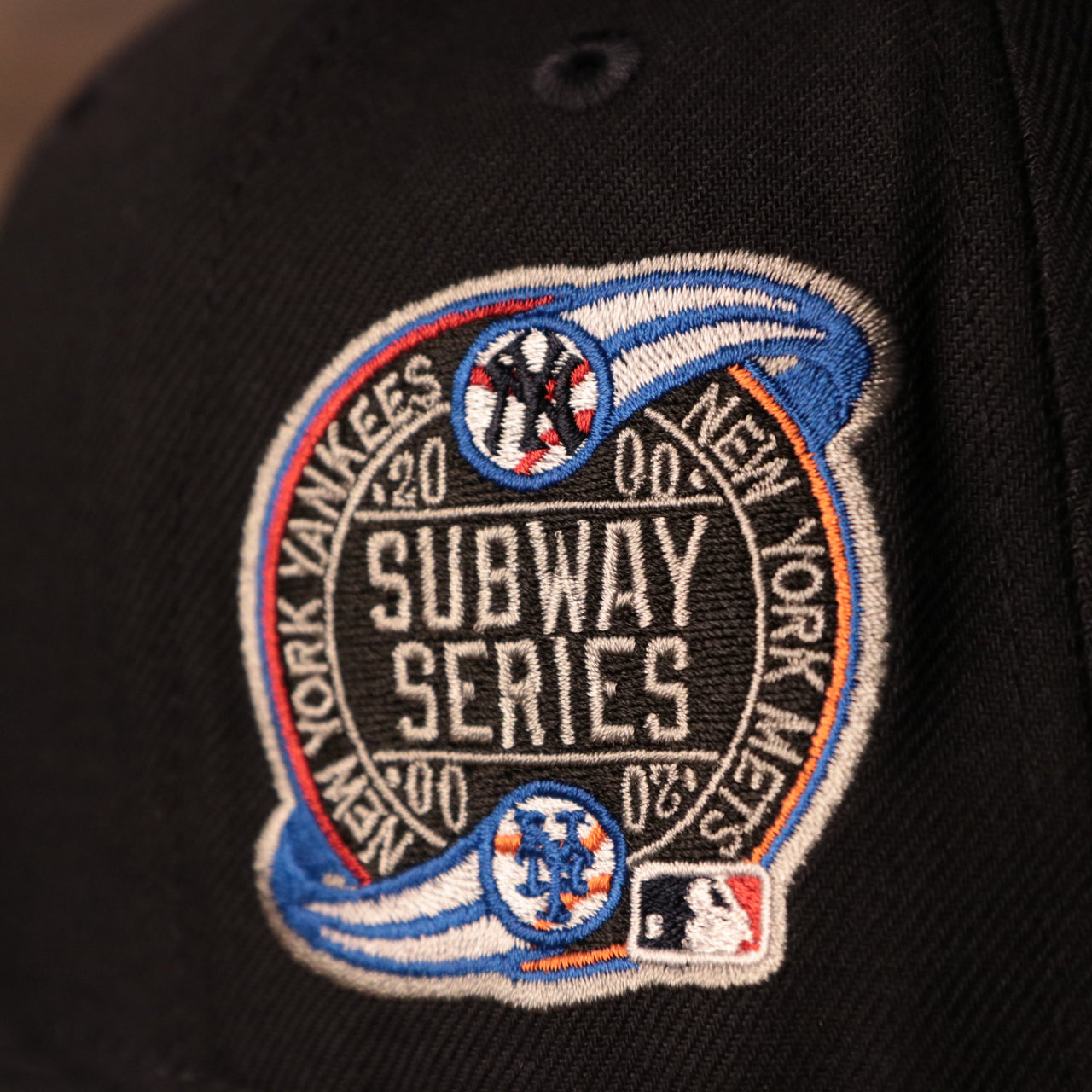 Yankees On-Field Grey Bottom Fitted Cap | New York Yankees 2000 Game Worn Subway Series Side Patch Gray Under Brim 59Fifty Fitted Hat the patch on the side of this yankees fitted cap is the subway series patch