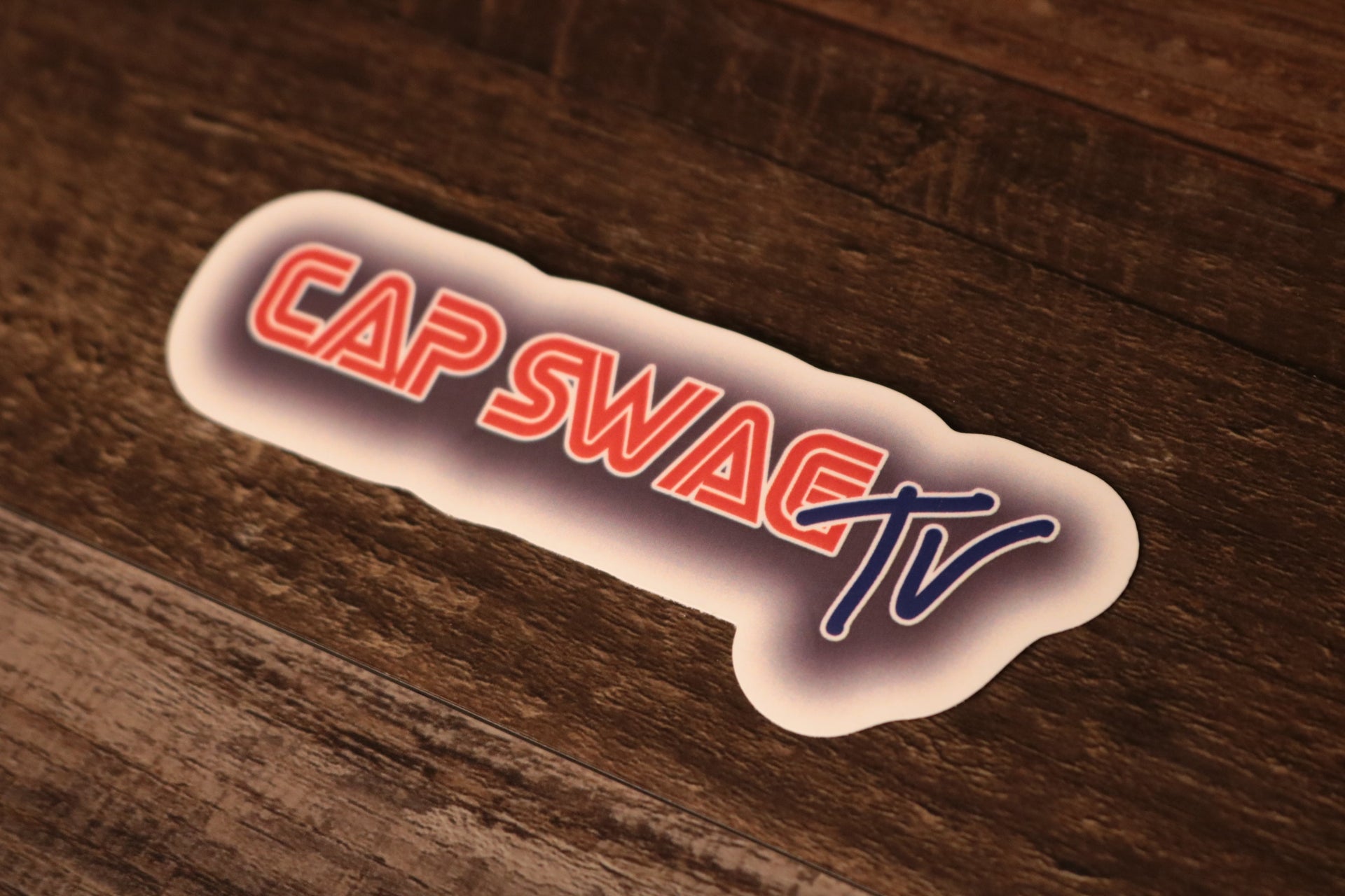 Cap Swag TV Sticker | Cap Swag TV Logo Sticker the front of this sticker has the cap swag tv logo