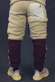 back of the Foliage Sherpa Tech Pants With Zipper Pockets For Sherpa Two Piece Set To Match Sneakers