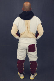 back side of the Sedimentary Sherpa Tech Pants With Zipper Pockets For Sherpa Two Piece Set To Match Sneakers