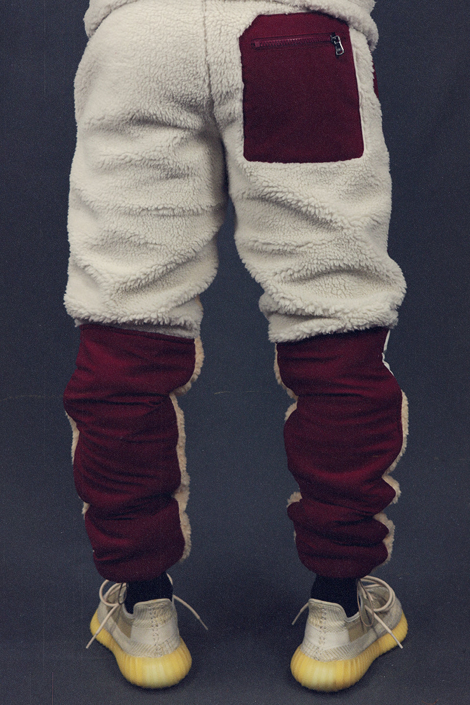 back of the Sedimentary Sherpa Tech Pants With Zipper Pockets For Sherpa Two Piece Set To Match Sneakers