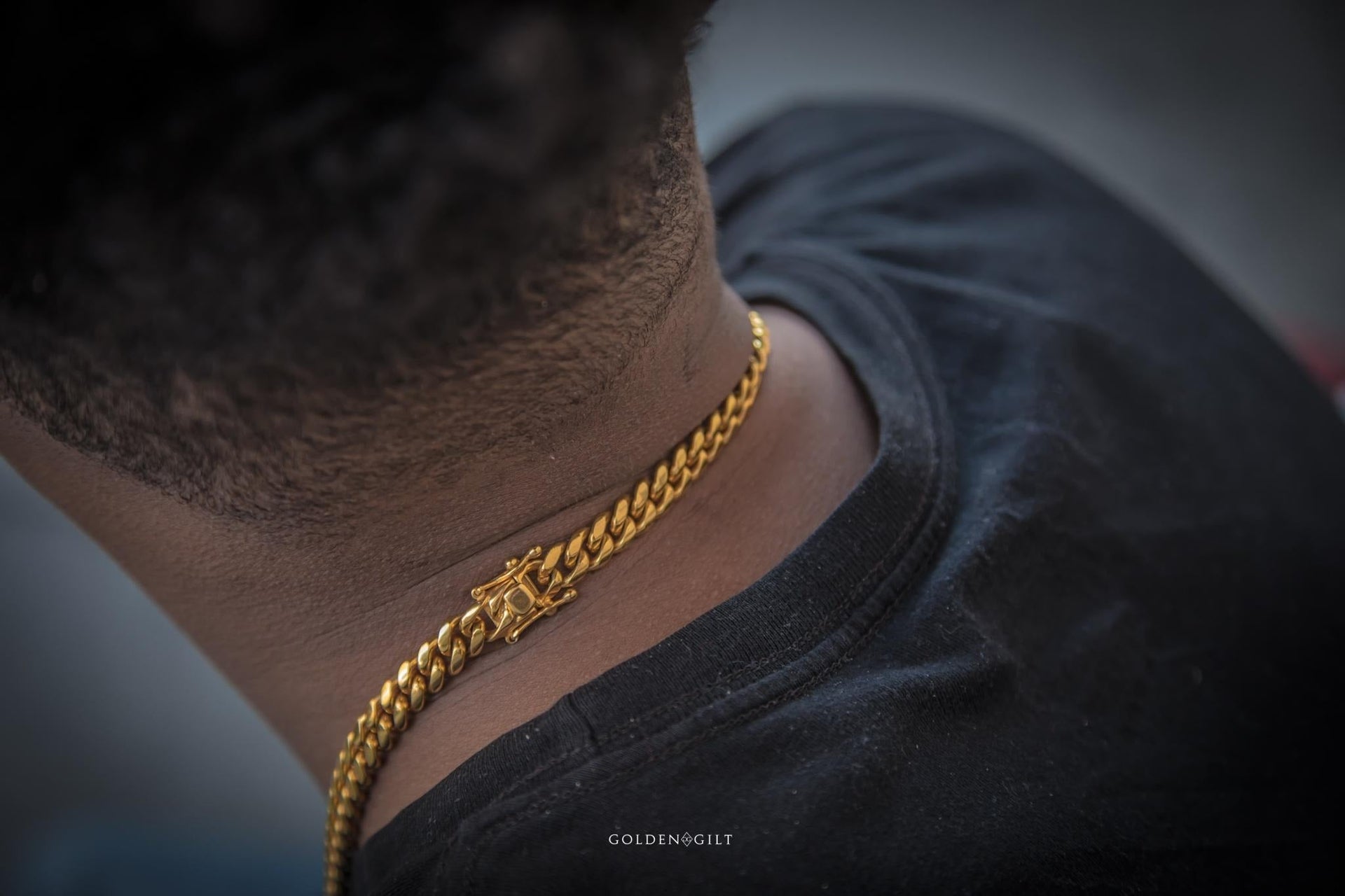 GOLDEN GILT | 8MM MIAMI CUBAN LINK NECKLACE | 18K GOLD PLATED |