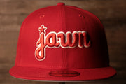 Jawn grey brim hat  | Red  Philly Jawn gray brim hat | Grey under brim jawn hat phillies red