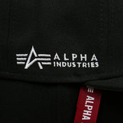 The Alpha Industries Side Patch on the Chicago White Sox Alpha Industries Side Patch Army Green Undervisor 59FIfty Fitted Cap With Hangtag | Black 59FIfty Cap