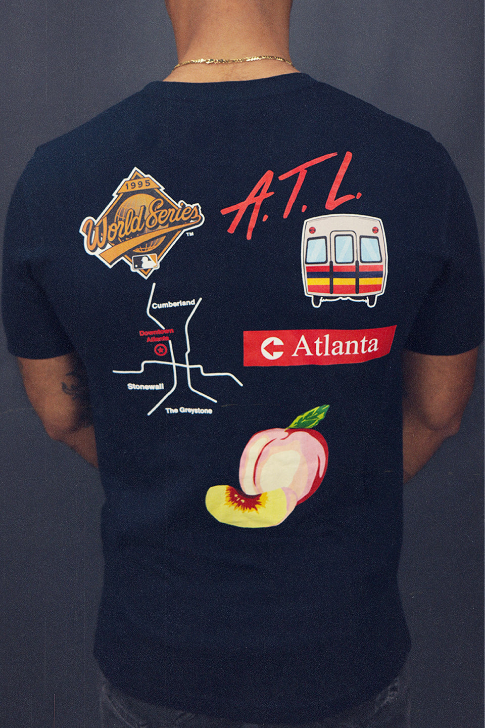 Atlanta Braves "City Transit" 59Fifty Fitted Matching Navy T-Shirt