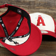 The undervisor on the Anaheim Angles 2021 City Connect 9Twenty Dad Hat | New Era White and Red