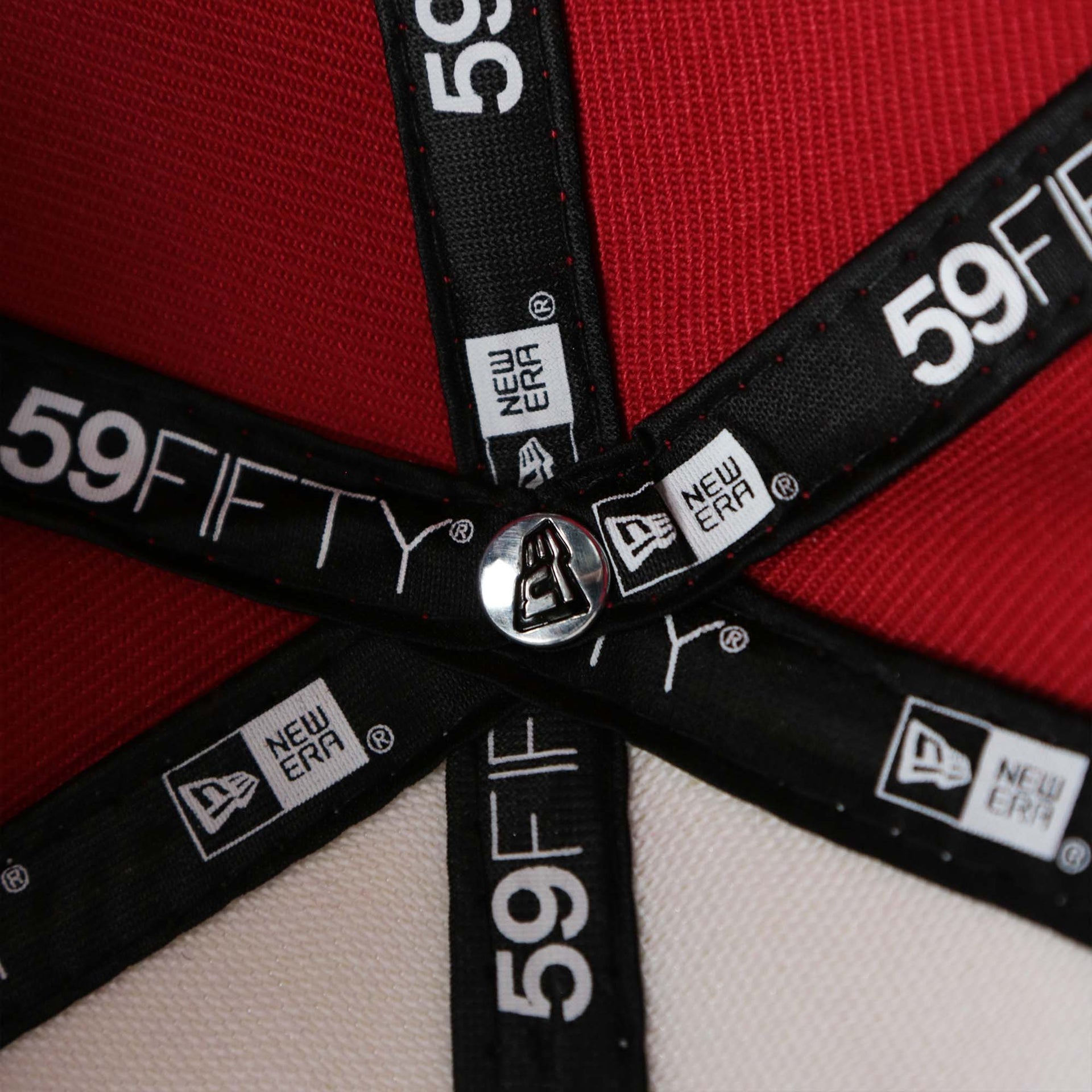 The inside of the Anaheim Angles 2021 City Connect 59Fifty Fitted Cap | New Era White and Red