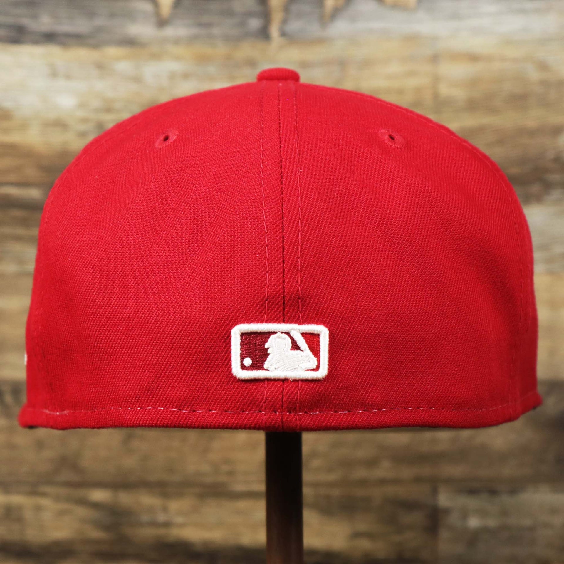 The Backside of the Anaheim Angles 2021 City Connect 59Fifty Fitted Cap | New Era White and Red