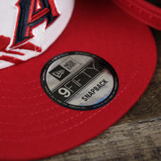 The 9Fifty Sticker on the Anaheim Angels 2022 4th of July Stars And Stripes 9Fifty | New Era Navy OSFM